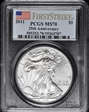 2011 $1 Eagle-25th Anniversary First Strike MS70