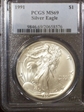 1991 $1 Silver Eagle MS69