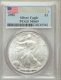 2002 $1 Silver Eagle First Strike MS69