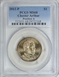 2012-P $1 Chester Arthur Position A MS68
