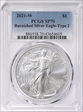 2021-W $1 Burnished Silver Eagle-Type 2 SP70