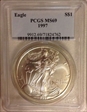 1997 $1 Silver Eagle MS69