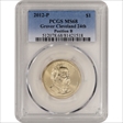 2012-P $1 Grover Cleveland 24th Position B MS68
