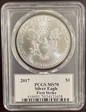 2017 $1 Silver Eagle First Strike MS70