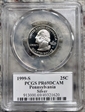 1999-S 25C Pennsylvania Silver PR69DCAM