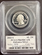 2003-S 25C Alabama Silver PR69DCAM