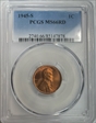 1945-S 1C MS66RD