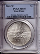 2002-W $1 West Point MS70