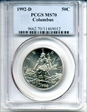 1992-D 50C Columbus MS70