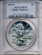 1999-P $1 Dolley Madison MS70