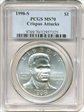 1998-S $1 Crispus Attucks MS70