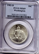 1982-D 50C Washington MS69