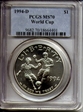 1994-D $1 World Cup MS70