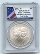 2013-W $1 5 Star Generals Marshall, Eisenhower - First Strike MS70