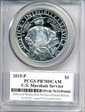 2015-P $1 U.S. Marshals Service USMS Label - First Strike PR70DCAM
