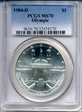 1984-D $1 Olympic MS70