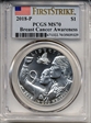 2018-P $1 Breast Cancer Awareness First Strike MS70