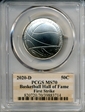 2020-D 50C Basketball Hall of Fame First Strike MS70
