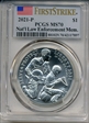 2021-P $1 Nat'l Law Enforcement Mem. First Strike MS70