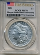 2021 $1 Morgan Dollar 100th Anniversary First Strike MS70