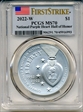 2022-W $1 National Purple Heart Hall of Honor First Strike MS70
