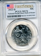 2022-D 50C National Purple Heart Hall of Honor First Strike MS70