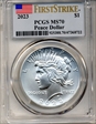 2023 $1 Peace Dollar First Strike MS70