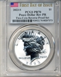 2023-S $1 Peace Dollar Rev PR Two-Coin Reverse Proof Set First Day of Issue PR70