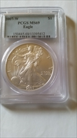 2007-W $1 Burnished Silver Eagle SP69