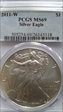 2011-W $1 Burnished Silver Eagle SP69