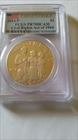 2014-P $1 Civil Rights Act of 1964 First Strike PR70DCAM