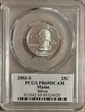 2003-S 25C Maine Silver PR69DCAM