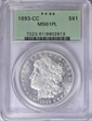 1893-CC $1 MS61PL