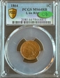 1864 1C L on Ribbon MS64RB