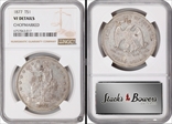 1877 T$1 Chopmarked N1