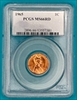 1965 1C MS66RD