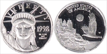 1998-W $10 Statue of Liberty PR70DCAM