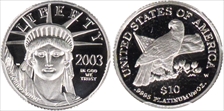 2003-W $10 Statue of Liberty PR70DCAM