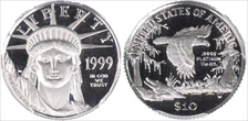 1999-W $10 Statue of Liberty PR70DCAM
