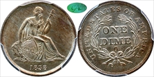 1838-O 10C MS65