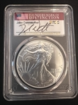 2024-(P) $1 Silver Eagle with Star Privy Struck at Philadelphia First Day of Issue Dannreut MS70