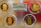 2011-S 4 pc. Presidential Dollar Set PR69DCAM