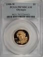 1988-W $5 Olympic PR70DCAM