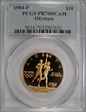 1984-P $10 Olympic PR70DCAM