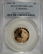 1992-W $5 Christopher Columbus PR70DCAM