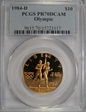 1984-D $10 Olympic PR70DCAM