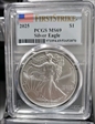 2025 $1 Silver Eagle First Strike MS69