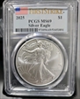 2025 $1 Silver Eagle First Strike MS69