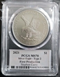 2021 $1 Silver Eagle - Type 2 First Production Legends of Life Stephen Curry MS70