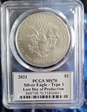 2021 $1 Silver Eagle - Type 1 Last Day of Production Cleveland Arrows MS70